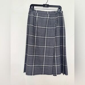 Vintage 70’s Highland Queen 100% Wool Tartan Kilt School Girl Pleated Midi Skirt